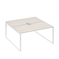 Станция (2х160) рабочая на каркасе QUATTRO дуб / металлокаркас белый А4 Б4 178 ДШ