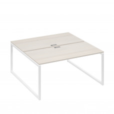 Станция (2х160) рабочая на каркасе QUATTRO дуб / металлокаркас белый А4 Б4 178 ДШ