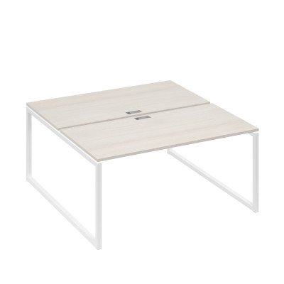 Станция (2х160) рабочая на каркасе QUATTRO дуб / металлокаркас белый А4 Б4 178 ДШ