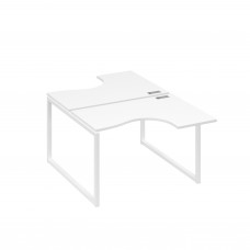 Рабочая станция эргономичная Классика каркас QUATTRO (2х120) белый премиум / металлокаркас белый А4 Б4 180 БП