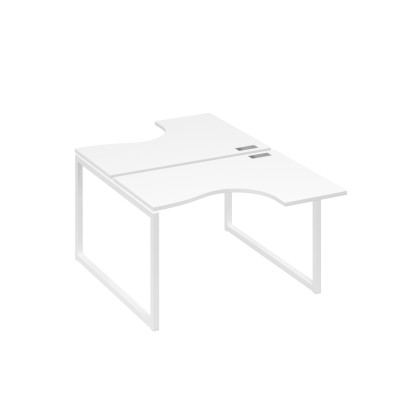 Рабочая станция эргономичная Классика каркас QUATTRO (2х120) белый премиум / металлокаркас белый А4 Б4 180 БП