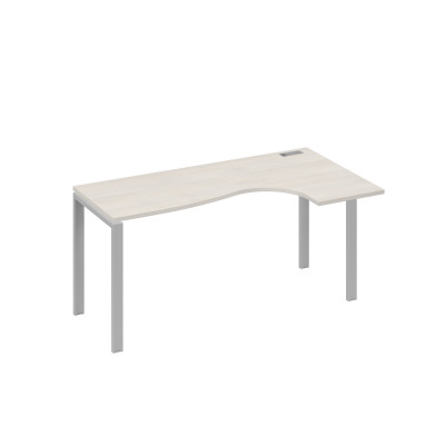 Стол эргономичный "Классика" правый на металлокаркасе UNO дуб / металлокаркас серый А4 С1 036 ДШ