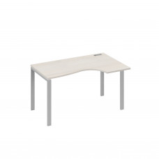 Стол металлокаркас UNO эргономичный правый "Классика" дуб / металлокаркас серый А4 С1 044 ДШ