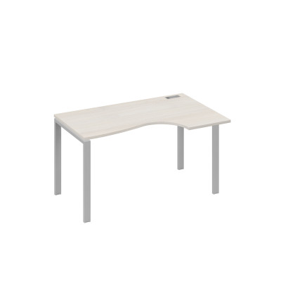Стол металлокаркас UNO эргономичный правый "Классика" дуб / металлокаркас серый А4 С1 044 ДШ