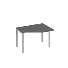 Стол эргономичный правый "Техно" на металлокаркасе UNO антрацит премиум / металлокаркас серый А4 С1 052 АР