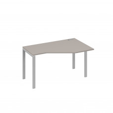 Стол правый эргономичный "Техно" металлокаркас UNO мокко премиум / металлокаркас серый А4 С1 054 МП