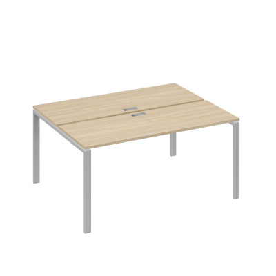 Станция (2х160) рабочая с опорами UNO дуб скандинавский / металлокаркас серый А4 С1 172 ДК