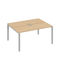 Станция (2х160) рабочая с опорами UNO натуральный дуб / металлокаркас серый А4 С1 172 НД