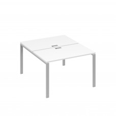 Рабочая станция на металлокаркасе UNO (2х120) белый премиум / металлокаркас серый А4 С1 173 БП