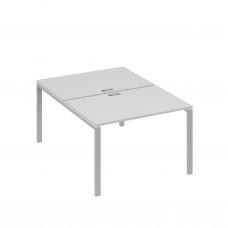 Станция рабочая 2х120 на металлокаркасе UNO серый / металлокаркас серый А4 С1 176 СЕ