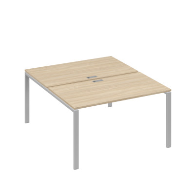 Станция рабочая на металлокаркасе UNO 2х140 дуб скандинавский / металлокаркас серый А4 С1 177 ДК