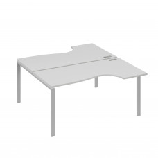 Станция на каркасе UNO (2х160) столы Классика серый / металлокаркас серый А4 С1 185 СЕ