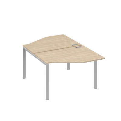 Рабочая станция опоры UNO со столами Техно (2х120) дуб скандинавский / металлокаркас серый А4 С1 186 ДК