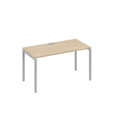 Стол 140x70 письменный на каркасе DUE дуб скандинавский / металлокаркас серый А4 С2 014 ДК