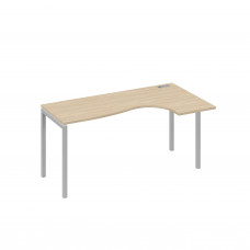 Стол на металлокаркасе DUE эргономичный правый "Классика" дуб скандинавский / металлокаркас серый А4 С2 036 ДК