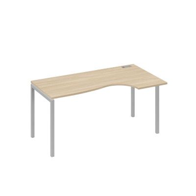Стол эргономичный правый "Классика" на металлокаркасе DUE дуб скандинавский / металлокаркас серый А4 С2 046 ДК