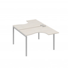 Рабочая станция столы Классика (2х120) каркас DUE дуб / металлокаркас серый А4 С2 180 ДШ