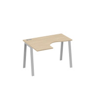 Стол левый "Классика" эргономичный металлокаркас TRE дуб скандинавский / металлокаркас серый А4 С3 031 ДК