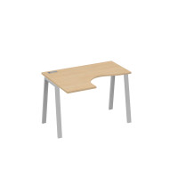 Стол левый "Классика" эргономичный металлокаркас TRE натуральный дуб / металлокаркас серый А4 С3 031 НД