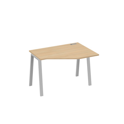 Стол эргономичный металлокаркас TRE правый "Техно" натуральный дуб / металлокаркас серый А4 С3 052 НД