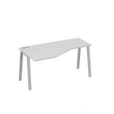 Стол левый "Техно" на металлокаркасе TRE эргономичный серый / металлокаркас серый А4 С3 055 СЕ