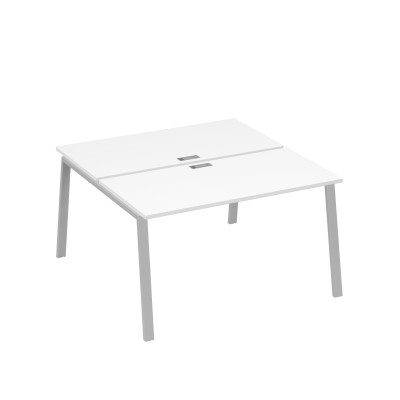 Рабочая станция на металлокаркасе TRE (2х140) белый премиум / металлокаркас серый А4 С3 174 БП