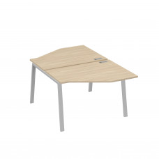 Рабочая станция TRE (2х120) со столами Техно дуб скандинавский / металлокаркас серый А4 С3 186 ДК