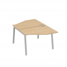 Рабочая станция TRE (2х120) со столами Техно натуральный дуб / металлокаркас серый А4 С3 186 НД