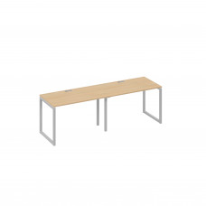 Рабочая станция на каркасе QUATTRO (2х120) натуральный дуб / металлокаркас серый А4 С4 013-2 НД