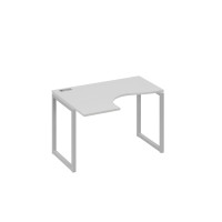 Стол "Классика" на металлокаркасе QUATTRO эргономичный левый серый / металлокаркас серый А4 С4 031 СЕ