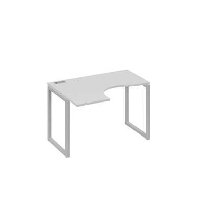 Стол "Классика" на металлокаркасе QUATTRO эргономичный левый серый / металлокаркас серый А4 С4 031 СЕ