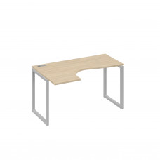 Стол левый "Классика" эргономичный металлокаркас QUATTRO дуб скандинавский / металлокаркас серый А4 С4 033 ДК