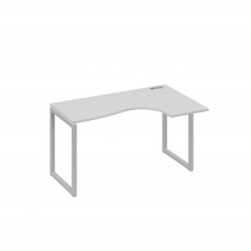Стол металлокаркас QUATTRO эргономичный правый "Классика" серый / металлокаркас серый А4 С4 034 СЕ