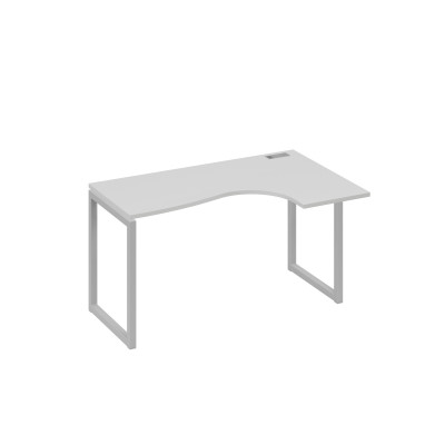 Стол металлокаркас QUATTRO эргономичный правый "Классика" серый / металлокаркас серый А4 С4 034 СЕ