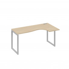 Стол правый "Классика" эргономичный на металлокаркасе QUATTRO дуб скандинавский / металлокаркас серый А4 С4 036 ДК