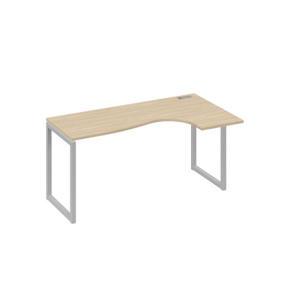 Стол правый "Классика" эргономичный на металлокаркасе QUATTRO дуб скандинавский / металлокаркас серый А4 С4 036 ДК