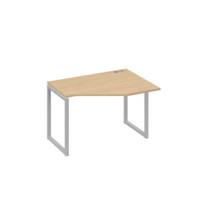 Стол эргономичный правый "Техно" на металлокаркасе QUATTRO натуральный дуб / металлокаркас серый А4 С4 052 НД