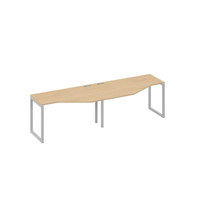 Рабочая станция опоры QUATTRO столы (2х140) Техно натуральный дуб / металлокаркас серый А4 С4 053-2 НД
