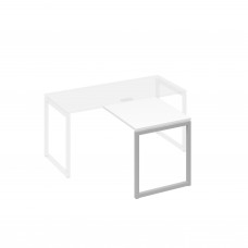 Брифинг-приставка каркасе QUATTRO металлический белый премиум / металлокаркас серый А4 С4 073 БП