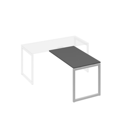 Брифинг-приставка на металлокаркасе QUATTRO антрацит премиум / металлокаркас серый А4 С4 074 АР