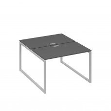 Рабочая станция 2х120 на металлокаркасе QUATTRO антрацит премиум / металлокаркас серый А4 С4 173 АР