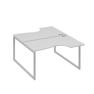 Рабочая станция каркас QUATTRO (2х140) столы Классика серый / металлокаркас серый А4 С4 184 СЕ