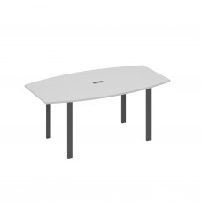 Стол фигурный 180 с металлокаркасом UNO серый / металлокаркас антрацит А4 А1 112 СЕ
