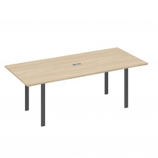 Стол 220 для переговорной каркасе UNO дуб скандинавский / металлокаркас антрацит А4 А1 124 ДК