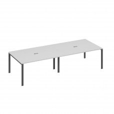 Стол для переговоров 320x124 на металлокаркасе UNO серый / металлокаркас антрацит А4 А1 133-2 СЕ