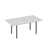 Стол 180 прямой для переговоров каркас DUE серый / металлокаркас антрацит А4 А2 122 СЕ