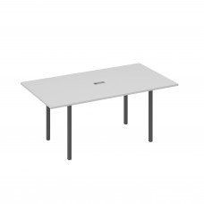 Стол 180 прямой для переговоров каркас DUE серый / металлокаркас антрацит А4 А2 122 СЕ