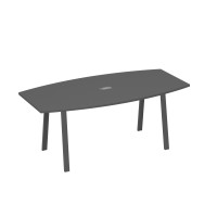 Стол для переговоров 200 на каркасе TRE антрацит премиум / металлокаркас антрацит А4 А3 113 АР