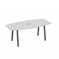 Стол для переговоров 200 на каркасе TRE серый / металлокаркас антрацит А4 А3 113 СЕ