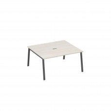 Стол 160 на каркасе TRE в переговорную дуб / металлокаркас антрацит А4 А3 136 ДШ